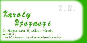 karoly ujszaszi business card