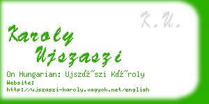 karoly ujszaszi business card